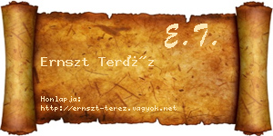 Ernszt Teréz névjegykártya